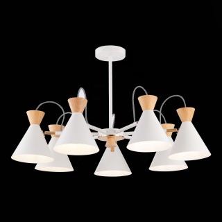 SLE125102-07 Люстра потолочная Белый, Золото/Белый, Светлое дерево E14 7*40W Modica-foto4