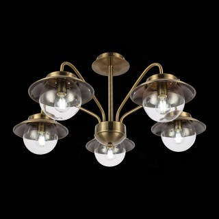 SLE110102-05 Люстра потолочная Античная бронза/Прозрачный E14 5*40W GARONNI-foto4