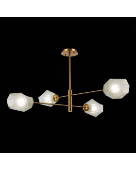 SLE205202-04 Люстра потолочная Латунь/Белый E27 4*60W TERRAMO-foto3