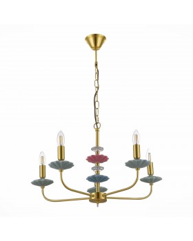 SLE1117-203-05 Люстра подвесная Золотистый E14 5*40W ATTIC-foto2