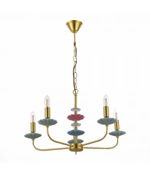 SLE1117-203-05 Люстра подвесная Золотистый E14 5*40W ATTIC-foto2