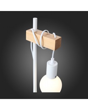 SL1142.504.01 Прикроватная лампа Белый, Светлое дерево E27 1*60W BAGETTI-foto8