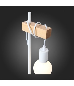 SL1142.504.01 Прикроватная лампа Белый, Светлое дерево E27 1*60W BAGETTI-foto8