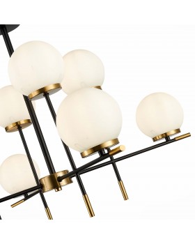 SL1203.412.08 Люстра потолочная ST-Luce Черный, Латунь/Белый E27 8*60W LIMANO-foto3