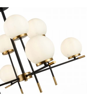 SL1203.412.08 Люстра потолочная ST-Luce Черный, Латунь/Белый E27 8*60W LIMANO-foto3