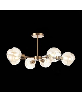 SLE155302-06 Люстра потолочная Античная медь/Янтарный E14 6*60W GENTORE-foto11