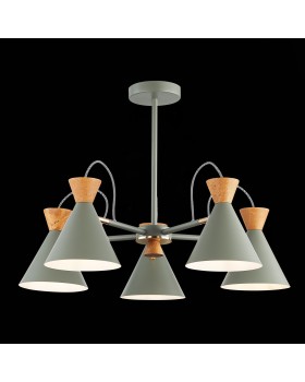 SLE125112-05 Люстра потолочная Серый, Золотой/Серый, Темное дерево E14 5*40W Modica-foto4