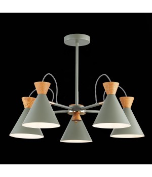 SLE125112-05 Люстра потолочная Серый, Золотой/Серый, Темное дерево E14 5*40W Modica-foto4