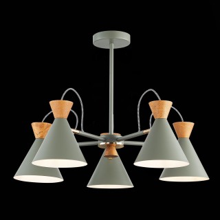 SLE125112-05 Люстра потолочная Серый, Золотой/Серый, Темное дерево E14 5*40W Modica-foto4