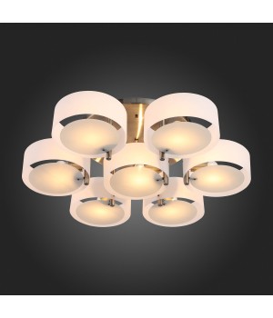 SL483.352.07 Светильник потолочный Бронза/Белый E27 7*60W FORESTA-foto5