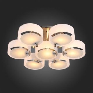 SL483.352.07 Светильник потолочный Бронза/Белый E27 7*60W FORESTA-foto5