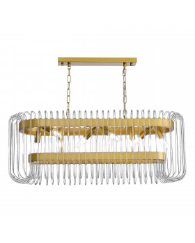 SL1228.203.08 Люстра подвесная ST-Luce Золотистый/Прозрачный E14 8*40W GROSSETO-foto3