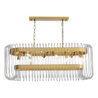 SL1228.203.08 Люстра подвесная ST-Luce Золотистый/Прозрачный E14 8*40W GROSSETO-foto3