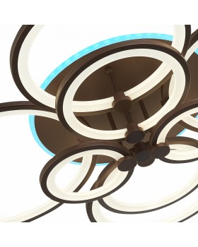 SLE200372-08RGB Светильник потолочный Кофейный/Белый LED 1*256W RGB 15W 3000-6000K LETO-foto6