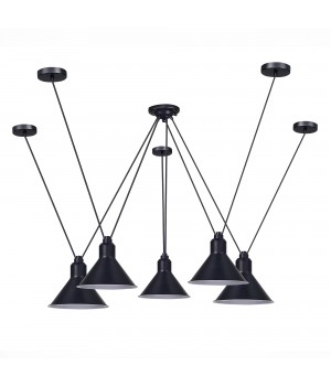 SL1804.403.05 Светильник подвесной ST-Luce Черный/Черный E14 5*60W SVEVO-foto2