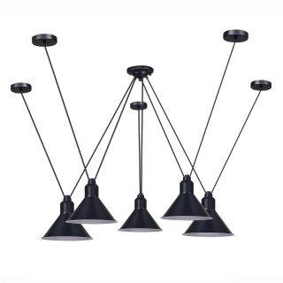 SL1804.403.05 Светильник подвесной ST-Luce Черный/Черный E14 5*60W SVEVO-foto2