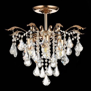 SLE160202-04 Светильник потолочный Французское золото/Прозрачный E27 4*60W KRISTO-foto5