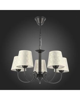 SLE120303-05 Светильник подвесной Темно-серый/Бежевый E14 5*40W RIMENTO-foto8