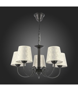 SLE120303-05 Светильник подвесной Темно-серый/Бежевый E14 5*40W RIMENTO-foto8