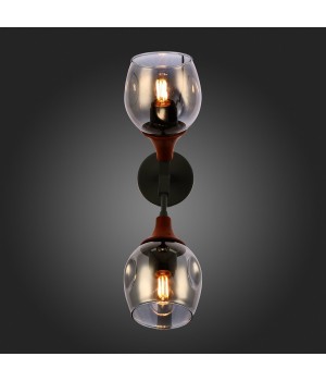 SLE113401-02 Светильник настенный Серый, Темное дерево/Зеркальный E27 2*60W CIOTOLLA-foto11