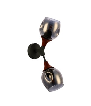 SLE113401-02 Светильник настенный Серый, Темное дерево/Зеркальный E27 2*60W CIOTOLLA-foto2