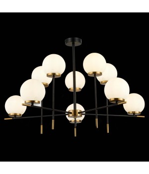 SL1203.402.10 Люстра потолочная ST-Luce Черный, Латунь/Белый E27 10*60W LIMANO-foto4