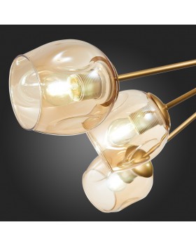 SLE155412-10 Люстра потолочная Золотистый/Янтарный E27 10*60W PALLO-foto9