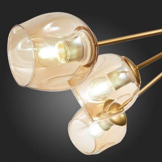 SLE155412-10 Люстра потолочная Золотистый/Янтарный E27 10*60W PALLO-foto9