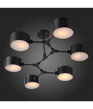 SLE183402-06 Люстра потолочная Черный/Черный E14 6*60W GIMENTO-foto4