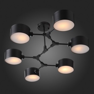 SLE183402-06 Люстра потолочная Черный/Черный E14 6*60W GIMENTO-foto4