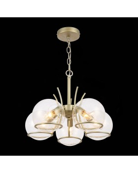 SL1136.203.05 Люстра подвесная Шампань/Прозрачный,С пузырьками воздуха E14 5*40W RESCHEZA-foto4