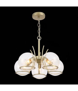 SL1136.203.05 Люстра подвесная Шампань/Прозрачный,С пузырьками воздуха E14 5*40W RESCHEZA-foto4