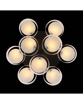 SL483.402.09 Люстра потолочная Черный/Белый E27 9*60W FORESTA-foto5