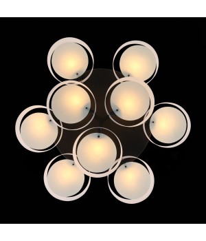 SL483.402.09 Люстра потолочная Черный/Белый E27 9*60W FORESTA-foto5