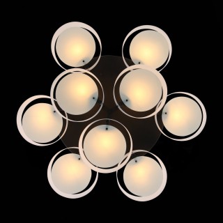 SL483.402.09 Люстра потолочная Черный/Белый E27 9*60W FORESTA-foto5