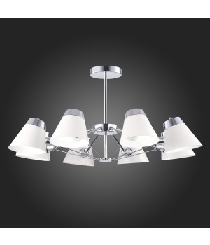 SLE155802-08 Люстра потолочная Хром/Белый E14 8*40W VARIO-foto6