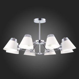 SLE155802-08 Люстра потолочная Хром/Белый E14 8*40W VARIO-foto6