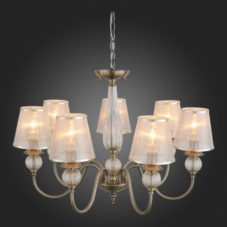 SL185.303.07 Люстра подвесная, потолочная Бронза, Прозрачный/Бежевый, Бронза E14 7*40W GRAZIA-foto3