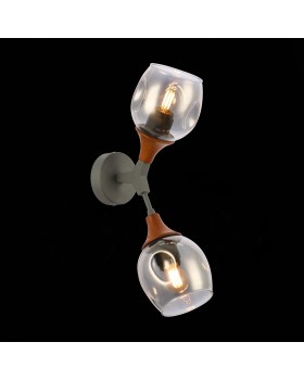 SLE113401-02 Светильник настенный Серый, Темное дерево/Зеркальный E27 2*60W CIOTOLLA-foto8