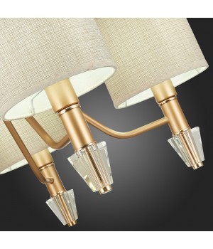 SLE107003-05 Люстра подвесная Золотистый/Бежевый E14 5*40W VILEDE-foto3