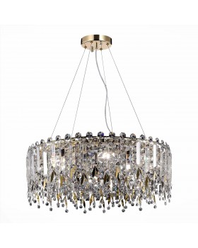 SL1655.203.08 Люстра подвесная ST-Luce Золотистый/Прозрачный E14 8*40W DESIO-foto3