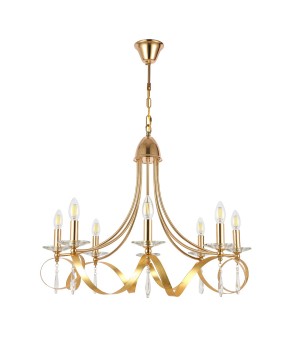 SLE120213-08 Светильник подвесной Французское золото E14 8*40W FILATTA-foto2