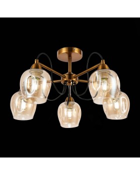 SLE110002-05 Люстра потолочная Бронза/Янтарный E27 5*60W ACRO-foto4