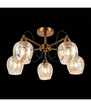 SLE110002-05 Люстра потолочная Бронза/Янтарный E27 5*60W ACRO-foto4