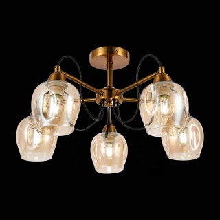 SLE110002-05 Люстра потолочная Бронза/Янтарный E27 5*60W ACRO-foto4