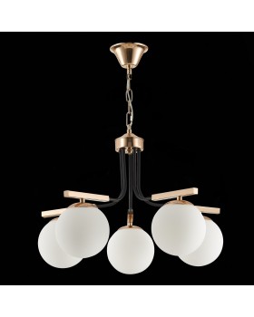 SLE106803-05 Люстра подвесная Французское золото, Черный/Белый E14 5*40W SONCO-foto8