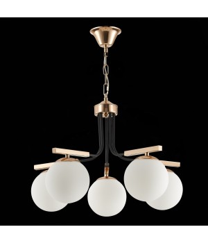 SLE106803-05 Люстра подвесная Французское золото, Черный/Белый E14 5*40W SONCO-foto8