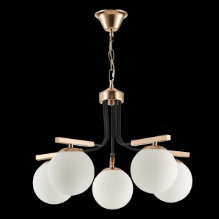 SLE106803-05 Люстра подвесная Французское золото, Черный/Белый E14 5*40W SONCO-foto8