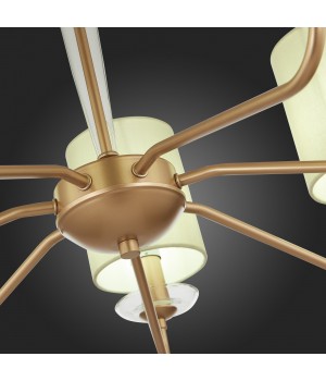 SLE108002-07 Люстра потолочная Золотистый/Бежевый E14 7*40W RITA-foto3