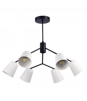 SLE155942-06 Люстра потолочная Черный/Белый E14 6*40W MARIO-foto2